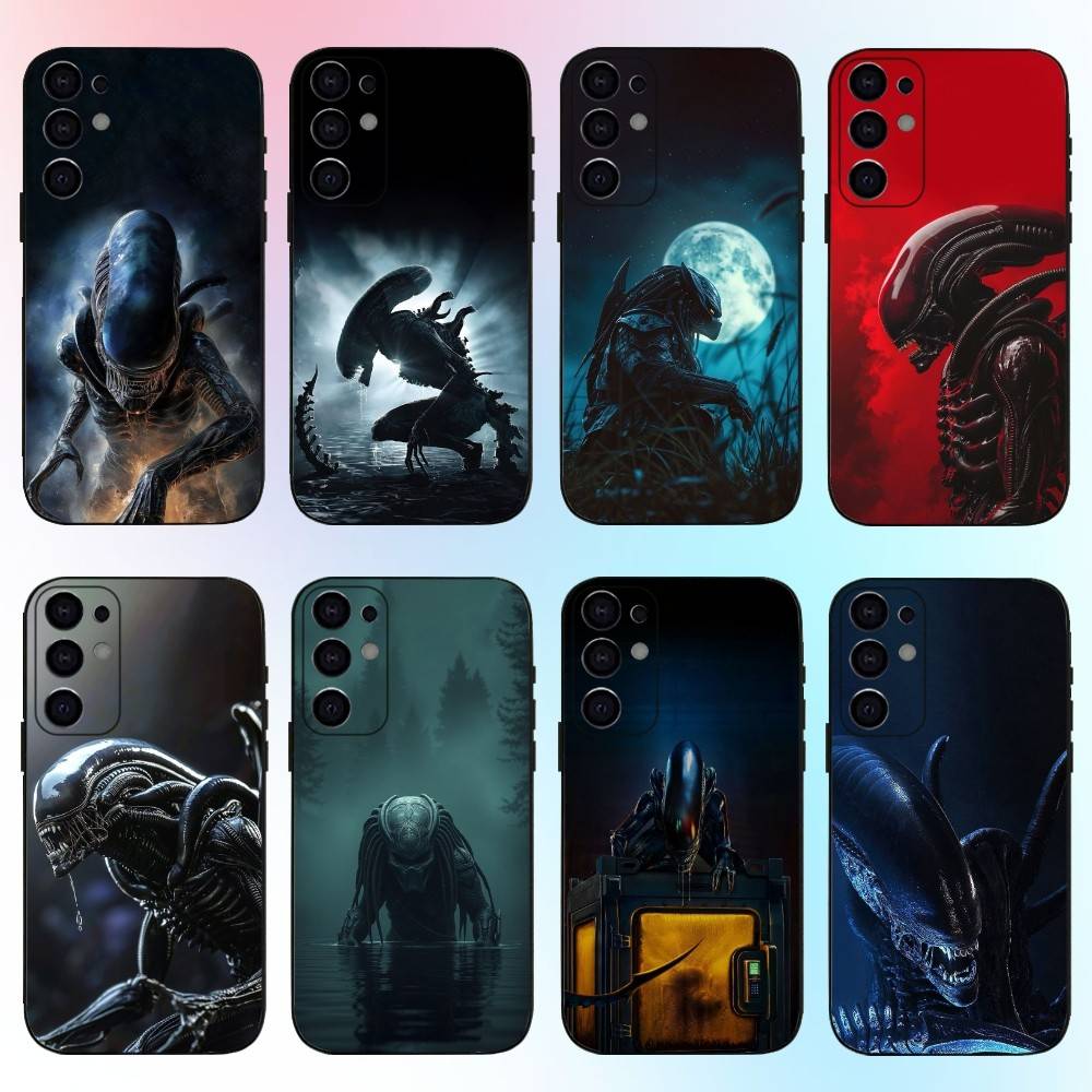 Чехол для телефона A-Alien X-Xenomorph P-Predator для Samsung S25, S24, S21, S22, S23, S30, Ultra, S20, Plus, Fe, Lite, Note, 10, 9, 5G Черный