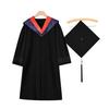 Bachelor Uniform Matte Graduation Gown Cap Tassel Set V-Neck Long Sleeve Robe Graduation Cap And Gown Set Graduation Ceremonies Photo Props