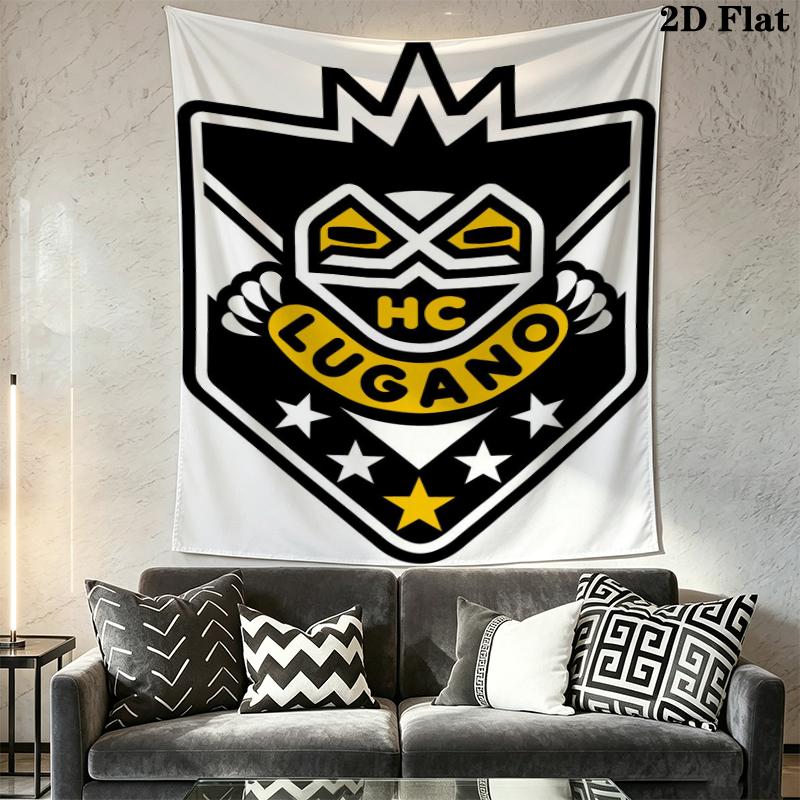 Настенный гобелен Lugano Fc Эстетичный настенный подвес Печатная тканевая одеяло Декоративные гобелены для спальни гостиной Домашний декор