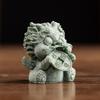 Green Sandstone Lion Beast Tea Pet Yixing Can Be Used To Raise Tea and Play with Ornaments Cute Tea Set Accessories Holiday Gift