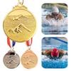 Zinc Alloy Swimming Competition Medal Neck Ribbon Sports Award Winner Round Medal  Training Awards