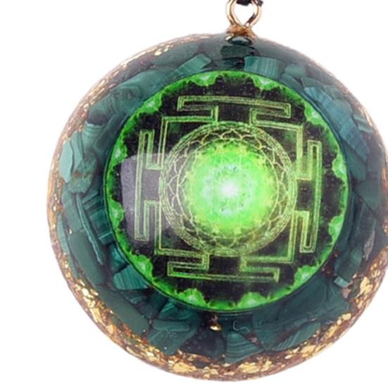 Ожерелье с подвеской из натурального малахитового кристалла, кулон с рейки, духовная исцеляющая энергия, ювелирные изделия, подвеска из священного камня для женщин