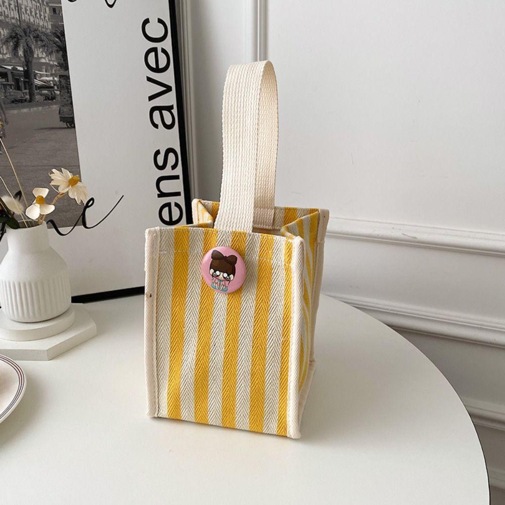 Striped Messenger Bag Cartoon Lunch Bag Fashion Hand Bags  Picnic