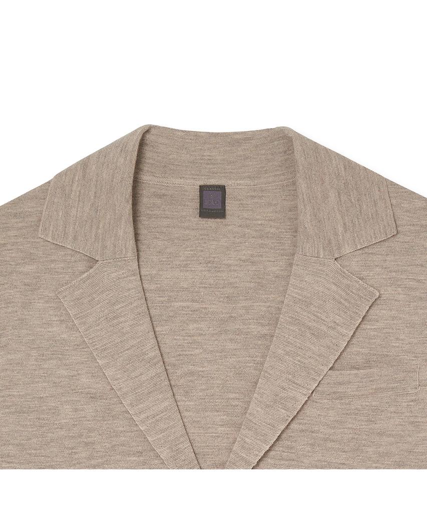 IOLO Merino Wool Milano Knit Blazer_Beige