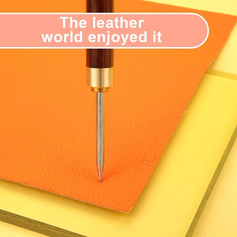 Leather Punching Awl Tool with Protective Lid Leather Craft Punching Awl Tool For Craft Lover And Professional Tailors