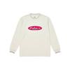 Skates Dominates Long Sleeve Logo Print Round Neck T-Shirt Unisex Tops Light-Grey-Marl White P21ES026
