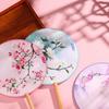 Ancient Round Hand Fan Chinese Style Embroidery Fan Decorative Fans Dance Silk Fan  for Hanfu