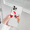 Рождественский коврик для мыши для iPhone 16 15 14 13 12 Mini 11 Pro XS Max X XR SE 6 7 8 Plus Мягкая силиконовая крышка