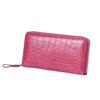 Billfold Long Wallet Crocodile Genuine Leather Matte Processing High Performance Rose [Hideo Wakamatsu] Women's 34-90710