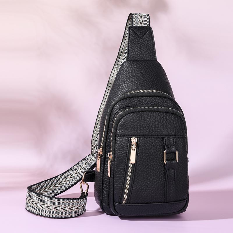 Женская нагрудная сумка Кожаная сумка через плечо Красочные лямки Женская сумка на плечо