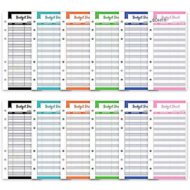 Budget Planner 2023 Cash Envelope Savings Money 6 Holes Binder for Financial Management A6 Loose-leaf Notebook Binder Housing