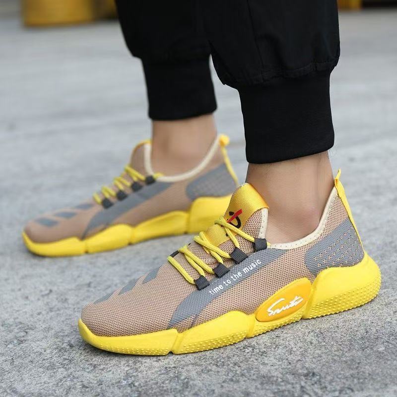New Men's Shoes Autumn Casual Shoes Men's Trend Sports Shoes Men's Shoes Fly-woven Breathable Mesh Cloth Shoes