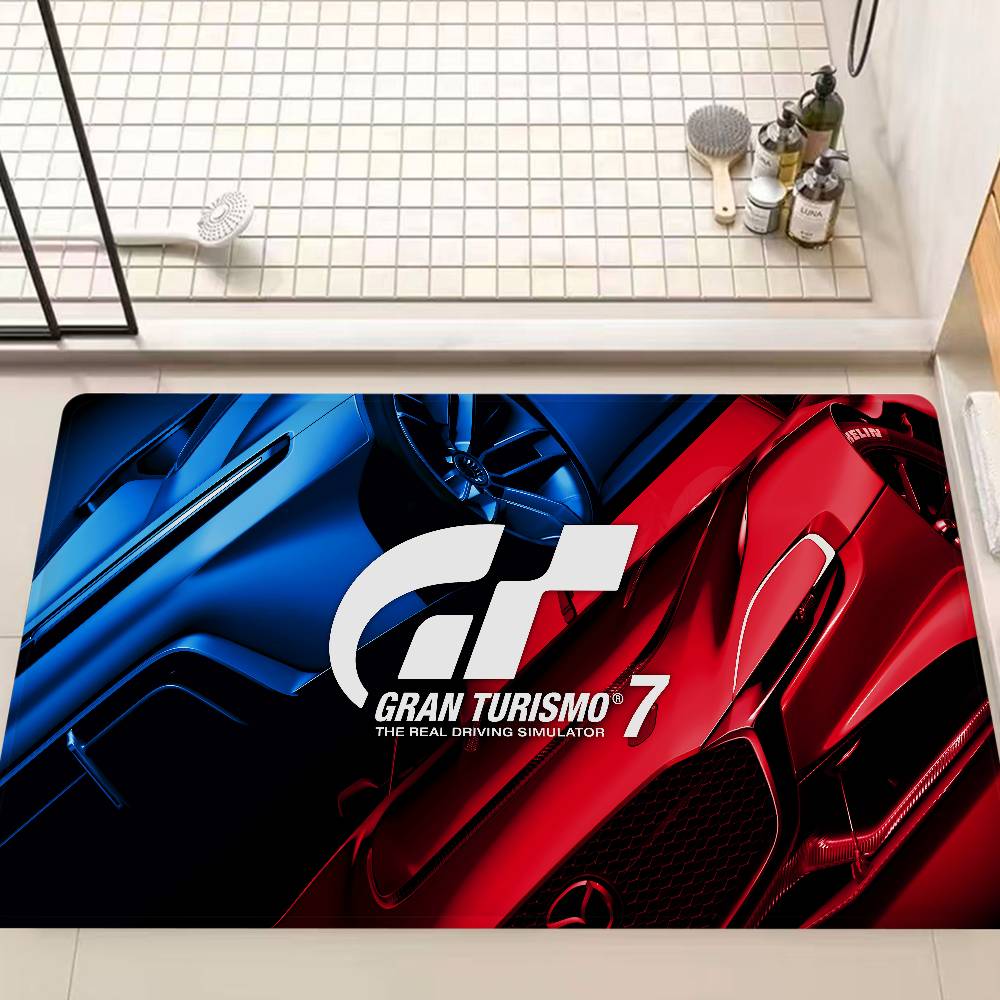 G-Gran-Turismo Bathroom Mat Anti-slip Absorb Water Long Strip Cushion Bedroon Mat Welcome Doormat
