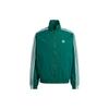 Originals Logo Print Zip Long Sleeve Retro Sports Stand Collar Jacket Men Jacket Green IT2494