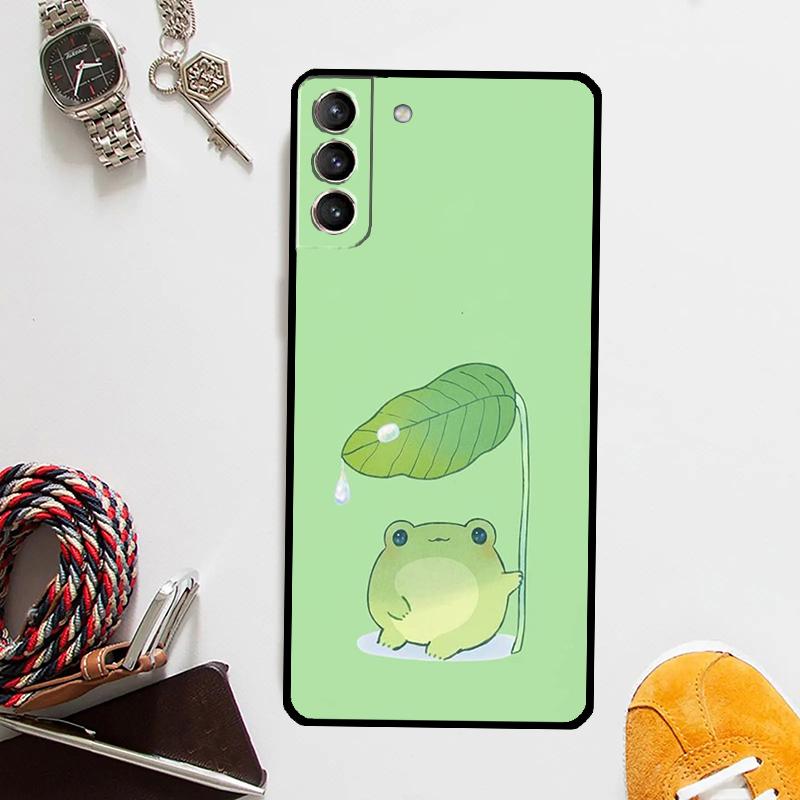 Мятно-зеленый Чехол-гриб с лягушкой для Samsung Galaxy S25 Ultra S20 S21 S22 S23 Plus S24 Ultra S9 S10 S25 FE Чехол Coque