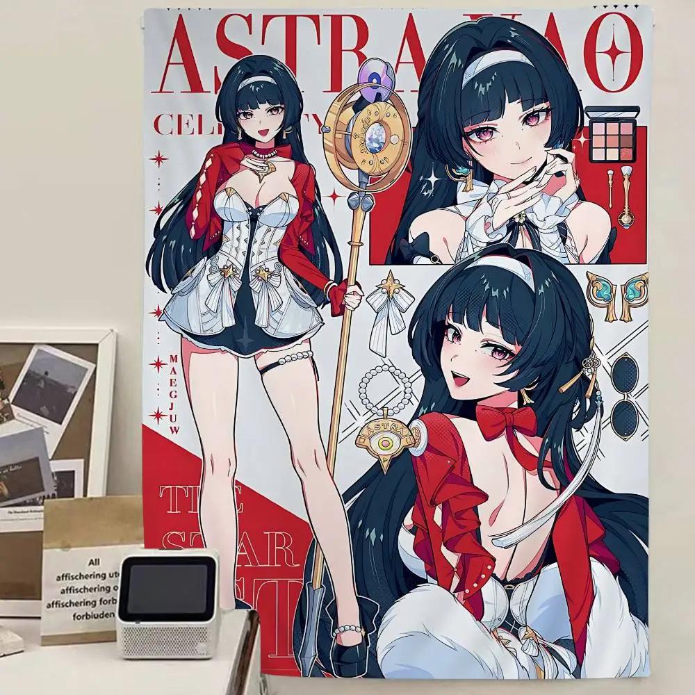 CCamellya Wuthering Waves Anime Game Tapestry Versatile Wall Cloth Room Decor Party Backgrounds with Sexy Girl Wall Decor