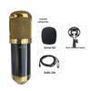 Electroplated BM-800 Condenser Microphone Set for Streaming, Mobile, Computer, and Live Broadcasts