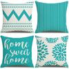 Simple Household Items Letter Geometric Print Square Pillowcase Car Cushion Sofa Pillowcase
