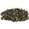200pcs 15mm Bottom Studs Rivets 2‑Feet Nailheads for Leather DIY Craft Purse Handbag