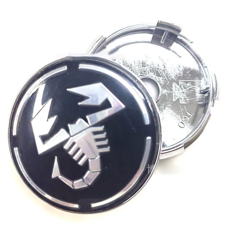 4PCS 60mm Car Wheel Hub Cover Emblem Sticker Accessory For Fiat Abarth 500 Tipo FR Panda Argo Freemont Viaggio Bravo Punto Doblo