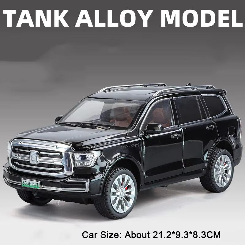 1:24 Haval X-DOG TANK 500 Литой Модель Автомобиля Внедорожник Игрушка 6 Дверей Открываются Звук Свет Оттянуть Назад Рулевое Управление Передним Колесом Подарок Другу