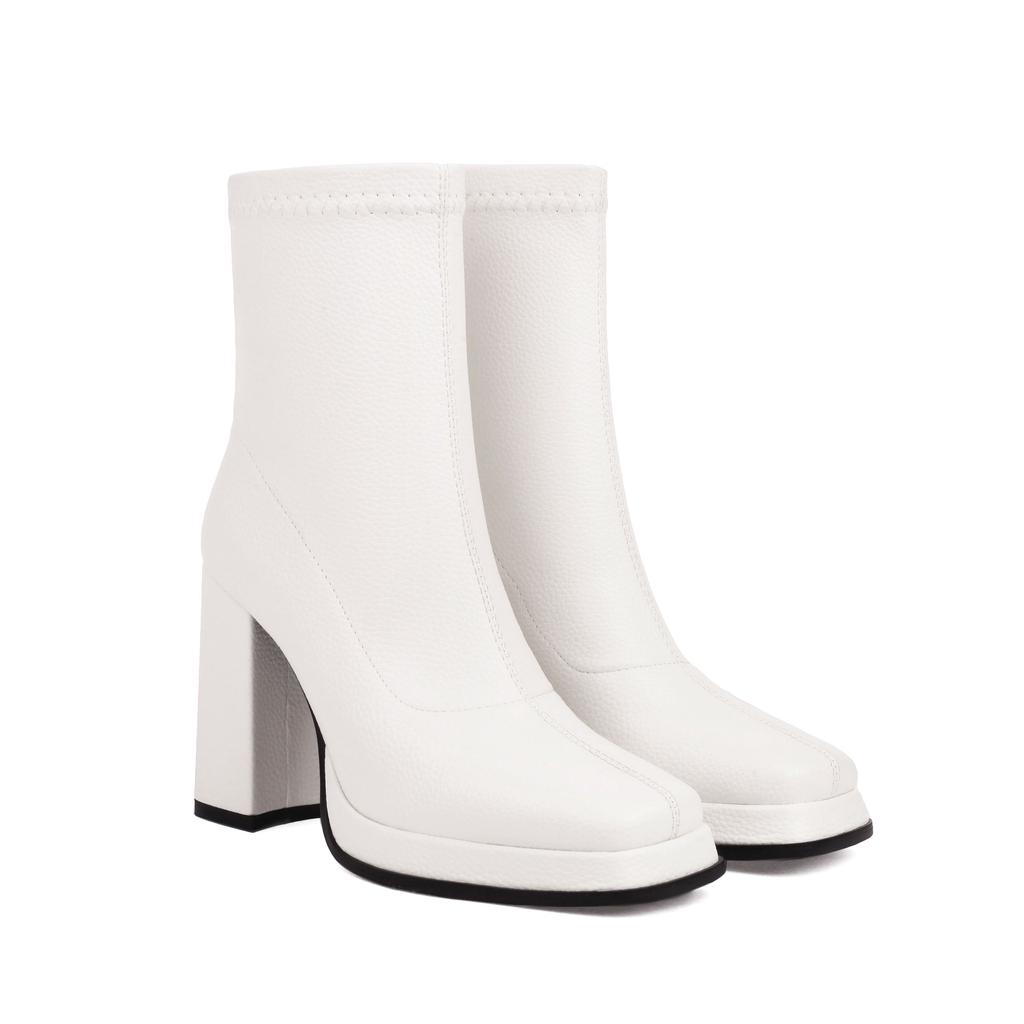 lenkisen ПУ Осенне-зимняя обувь Экстремально высокие каблуки Ботинки на платформе Сохраняют тепло Сексуальные ботильоны для вечеринок