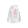 adidas Свободный пуловер с принтом логотипа Neo в американском стиле с капюшоном, женские толстовки с капюшоном, белый цвет FU1052