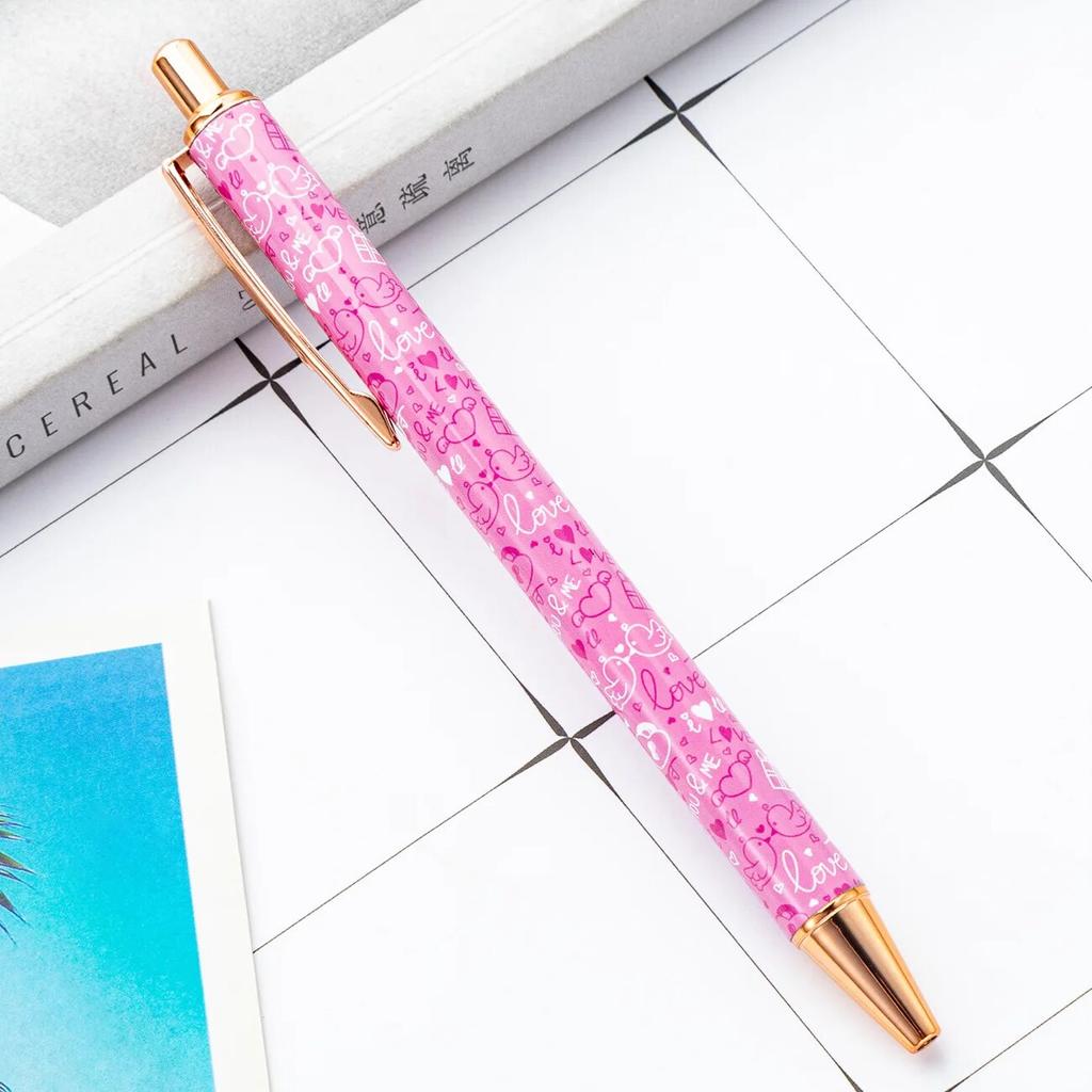 1 шт., шариковая ручка, креативная разноцветная ручка Love Pen, металлические канцелярские принадлежности, школьные канцелярские принадлежности