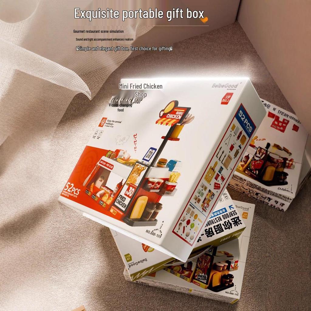 Детский интерактивный мини-кухонный набор со звуком, светом и меняющими цвет игрушками для барбекю и гриля для морепродуктов