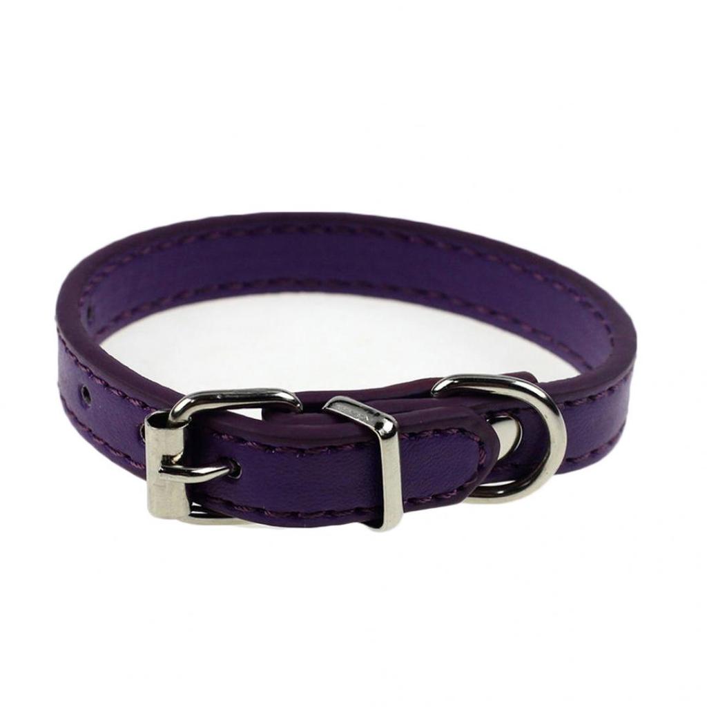 Small Pet Dog Adjustable Faux Leather Collar Puppy Cat Buckle Neck Strap Decor