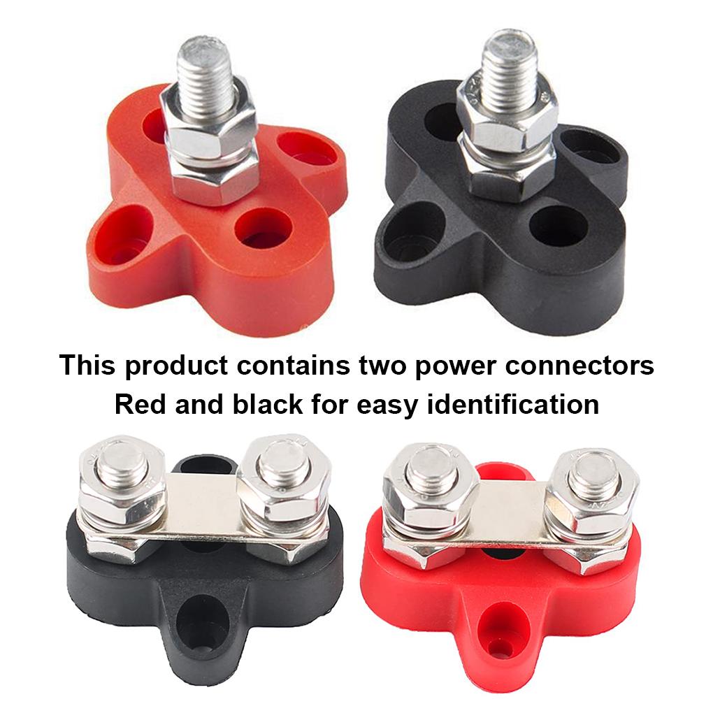 Упаковка из 2 клеммных колодок с винтами, болтами для подключения аккумулятора, разъемом