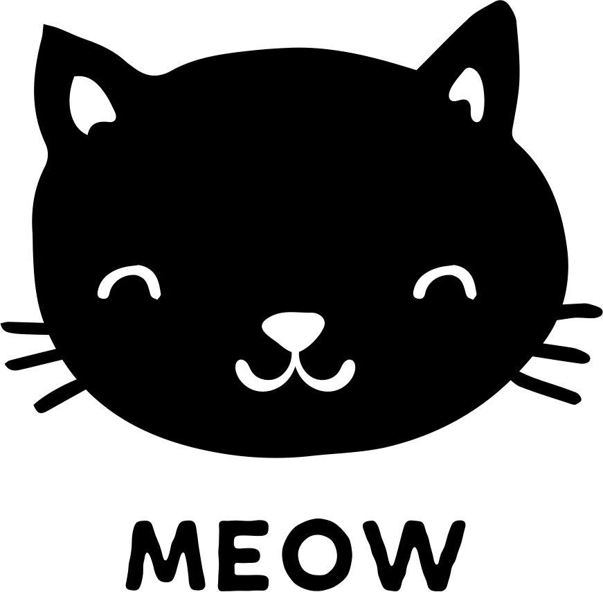 Printtoo Diary Card Мяу Текст с изображением кошачьего лица Квадратный деревянный резиновый штамп-2 x 2