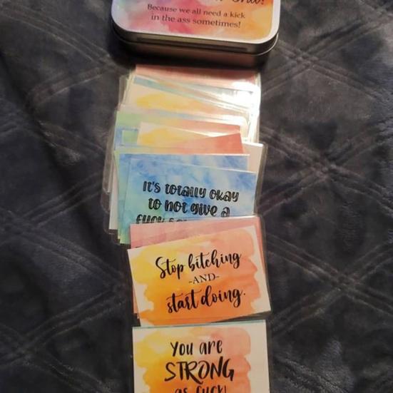 1 коробка смешных мотивационных карточек, карточки с цитатами для поддержки, открытка с позитивным содержанием для подарка на праздник