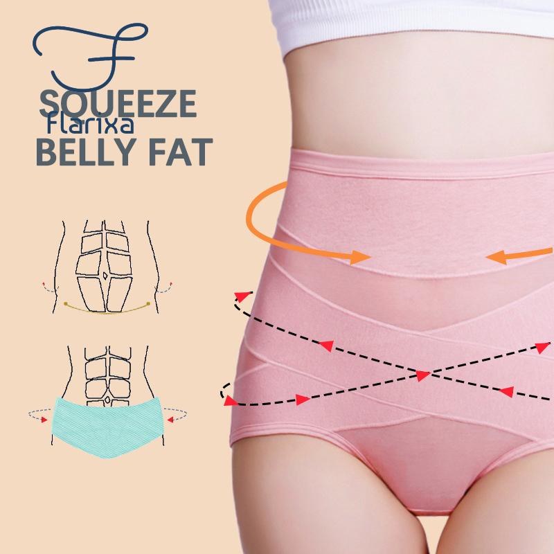 Flarixa Нижнее белье с высокой талией для контроля живота, женские послеродовые трусы, трусы из чистого хлопка, поднимающие бедра, женское нижнее белье