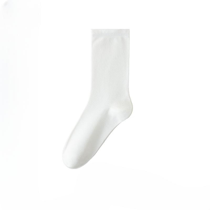 Female Spring Candy Color Roll Edge Breathable Sweat Absorbent Boneless Month In The Tube Pile Socks