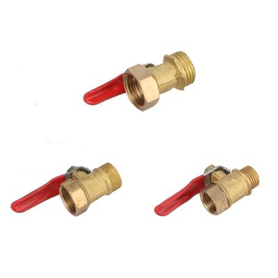 1/4 ''3/8'' 1/2 "папа и внутренняя резьба латунный шаровой клапан сельское хозяйство сад водопровод переключатель потока воды Waterstop разъем 1 шт.