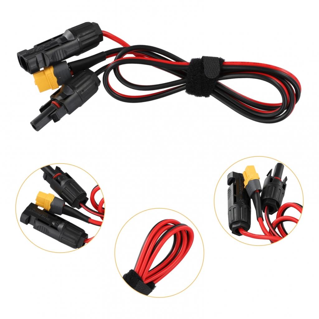 Кабель от солнечных панелей к разъему для портативного питания и зарядки