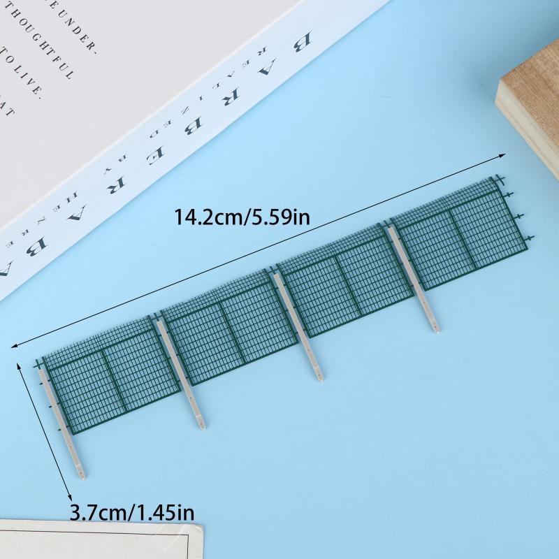 Защитный забор с колоннами масштаба H0 Модель для DIY Строительство забора Стена Песочный стол Железнодорожная сцена Диорама Набор