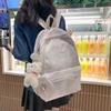 Fashionable Letter Decoration Tie Dye Pattern Student Casual Backpack For Campus Daily Use