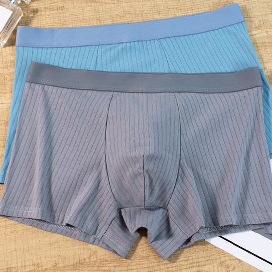 Мужское нижнее белье боксеры Эластичный дизайн со средней посадкой Лоскутная расцветка В рубчик U-образные шорты-брифы Гладкая текстура трусики