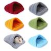 Fleece Pet Bed Sweat-absorbent Pet House Kitten Mat Sleeping Bag  Small Pet