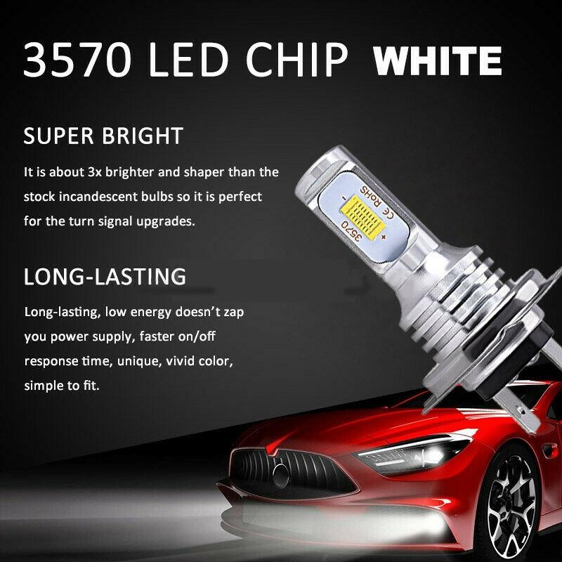 Dustproof LED Headlights Super Bright Parts Set Car Auto 2Pcs H7 8000LM
