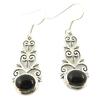 [P7105] - Handmade Silver 'Heaven' Onyx Silver Earrings - 30x15 Mm