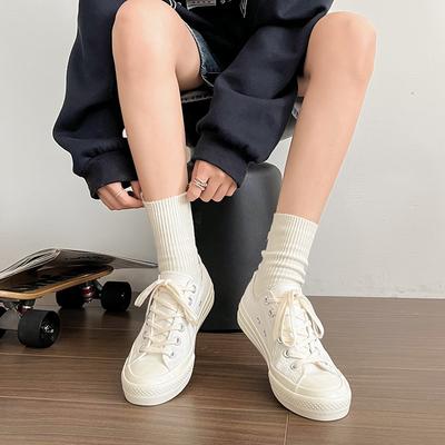 Классические парусиновые кеды на толстой подошве, модный молодежный тренд, универсальные, повседневные, на плоской подошве, дышащие, в гонконгском стиле, весенние новинки