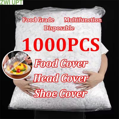 1000/500/300/100 шт. одноразовые крышки для еды, консервация холодильника, пластиковая упаковка, крышки для пищевых продуктов, бахилы, головные уборы для душа, миски, шапки, сумка