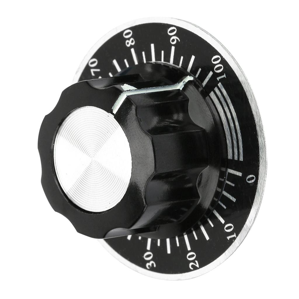 Потенциометр MF A03 с накатанной головкой, регулятор громкости, цифровой циферблат, шкала, пластина