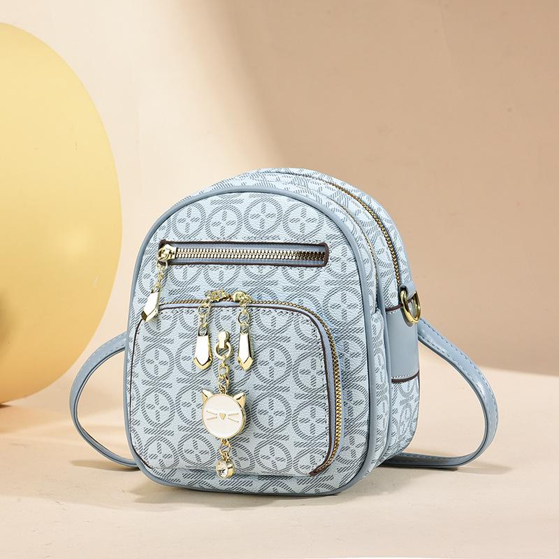 Мода Тиснение Модный Рюкзак Личность Модная Сумка Через Плечо Маленькая Круглая Сумка