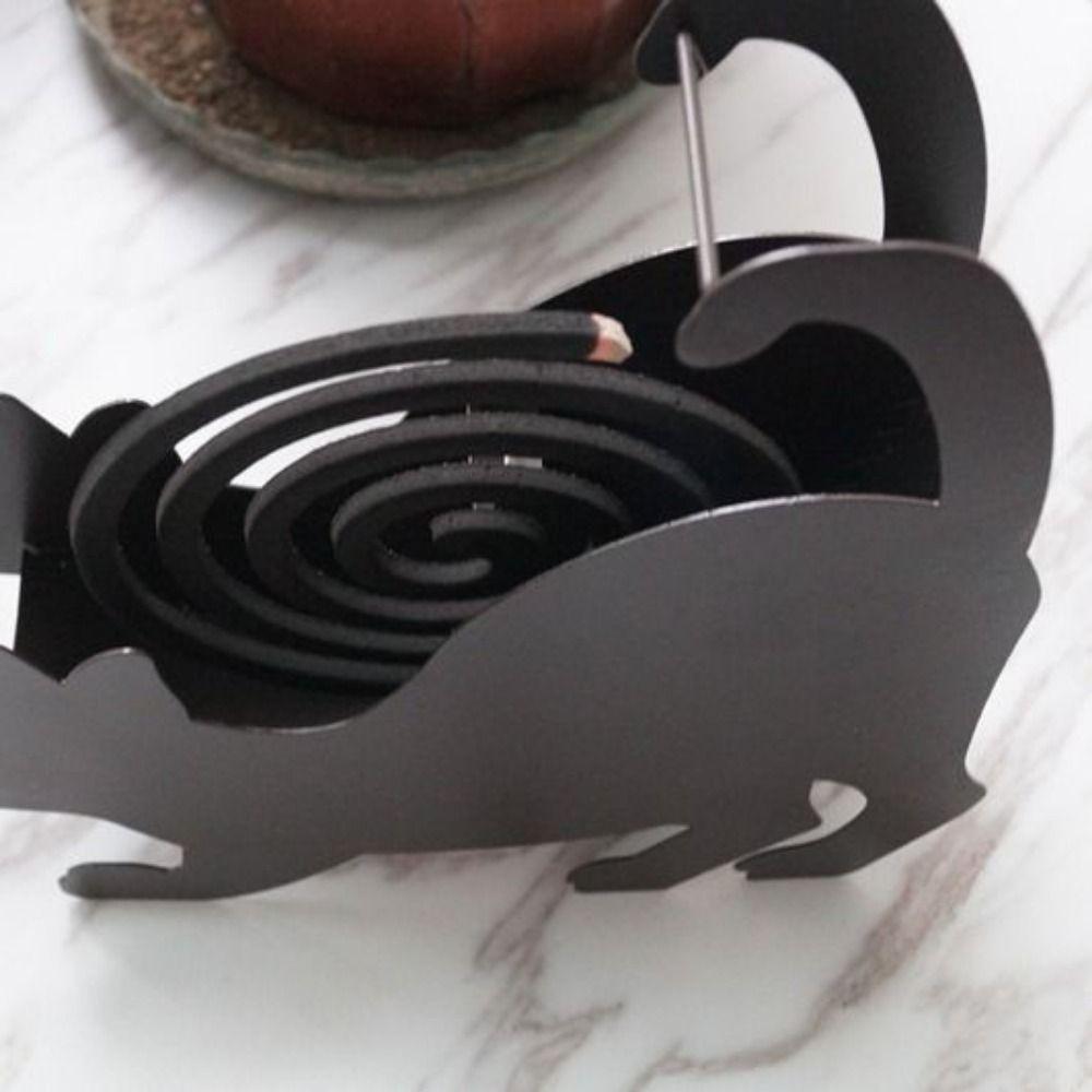 Ручная работа Животное Коробка для москитных спиралей Железное ремесло Подставка-полка для кошек Держатель для москитных спиралей для кошек Офис