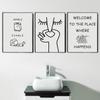 Abstract Humour Bad Smell Funny Bathroom Poster Black White Decorative Prints Canvas Painting Wall Art Pictures WC Toilet Decor