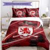 Middlesbrough Football Printed 3 Pieces Bedding Set, Comfortable Skin Friendly Bedroom Duvet Cover Set